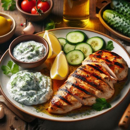 Looking for Diets Mediterranean Recipes: Try Delicious Gluten-Free Mediterranean Grilled Chicken with Tzatziki