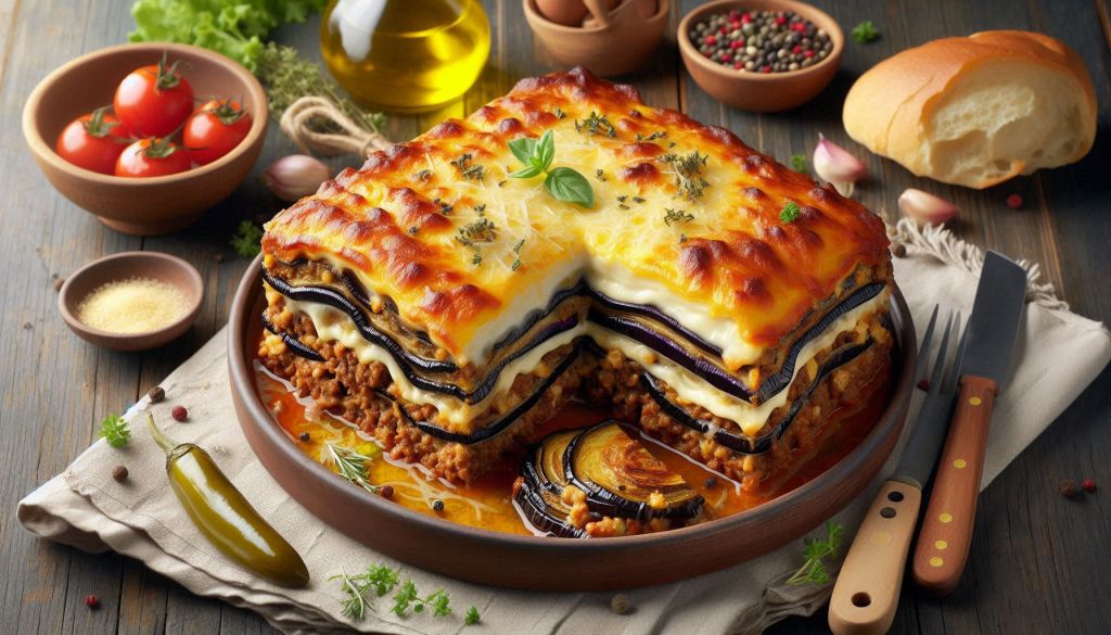 Mediterranean Moussaka Recipe (Eggplant Casserole)